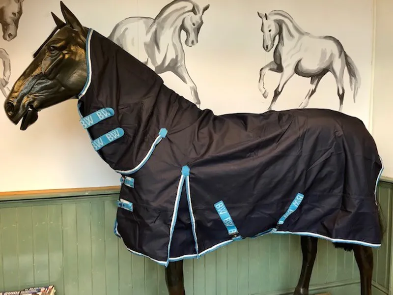 Bridleway Ontario Lightweight 0g Combo Turnout in Navy-1